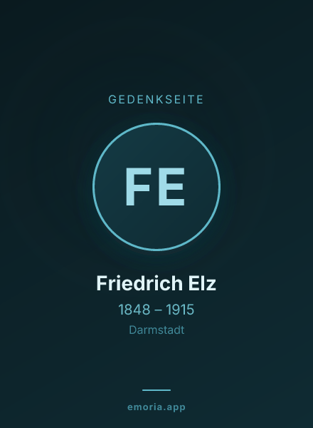 Gedenkportrait von Friedrich Elz