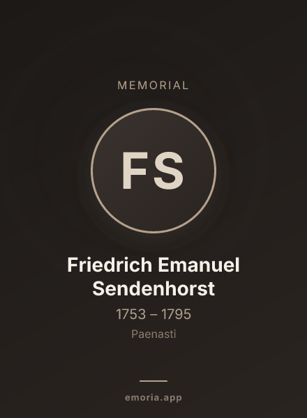 Memorial portrait of Friedrich Emanuel Sendenhorst