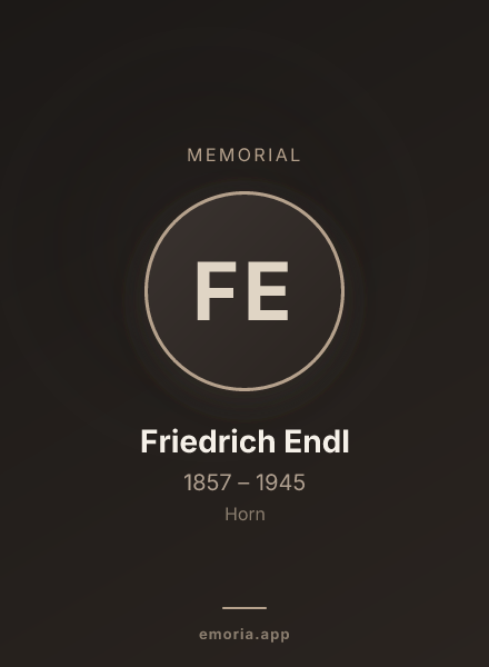 Memorial portrait of Friedrich Endl