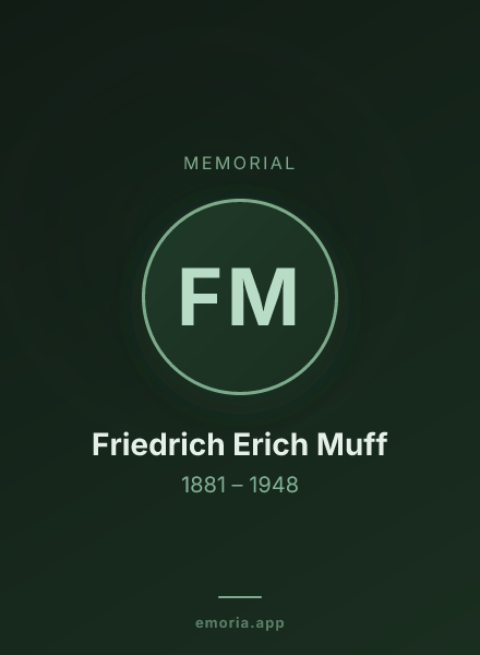 Memorial portrait of Friedrich Erich Muff