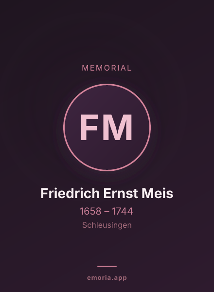 Memorial portrait of Friedrich Ernst Meis