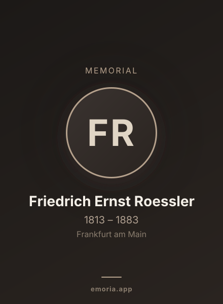 Memorial portrait of Friedrich Ernst Roessler