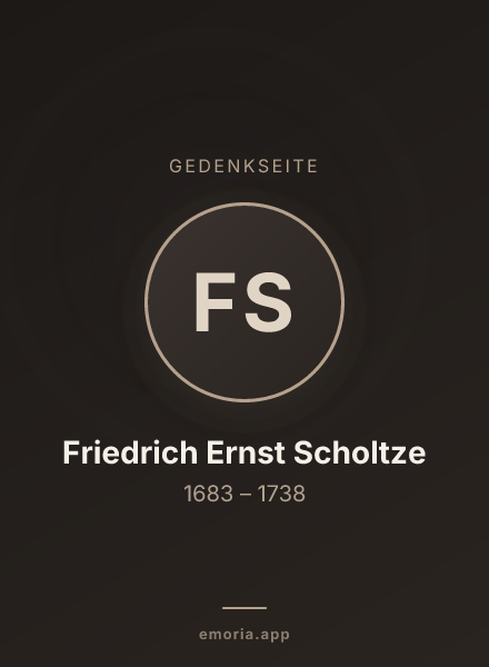 Gedenkportrait von Friedrich Ernst Scholtze