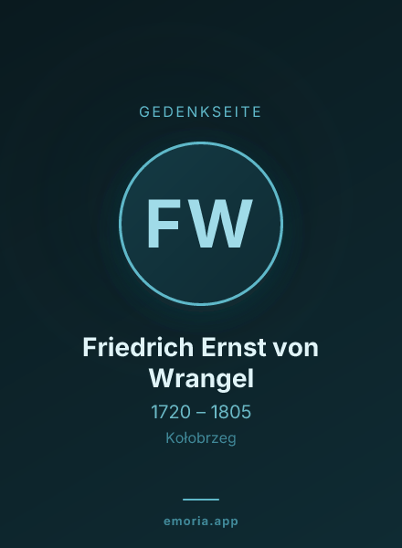 Gedenkportrait von Friedrich Ernst von Wrangel