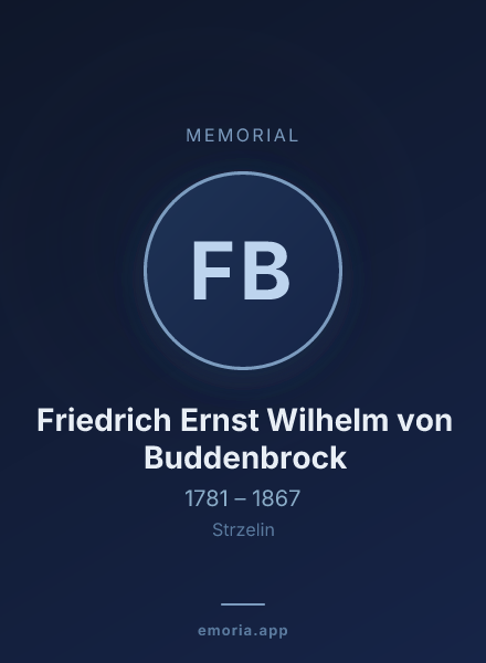 Memorial portrait of Friedrich Ernst Wilhelm von Buddenbrock
