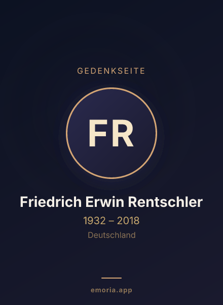Gedenkportrait von Friedrich Erwin Rentschler