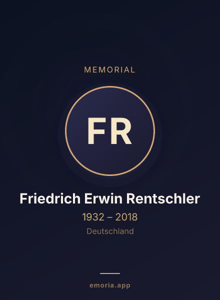 Memorial portrait of Friedrich Erwin Rentschler
