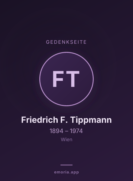 Gedenkportrait von Friedrich F. Tippmann