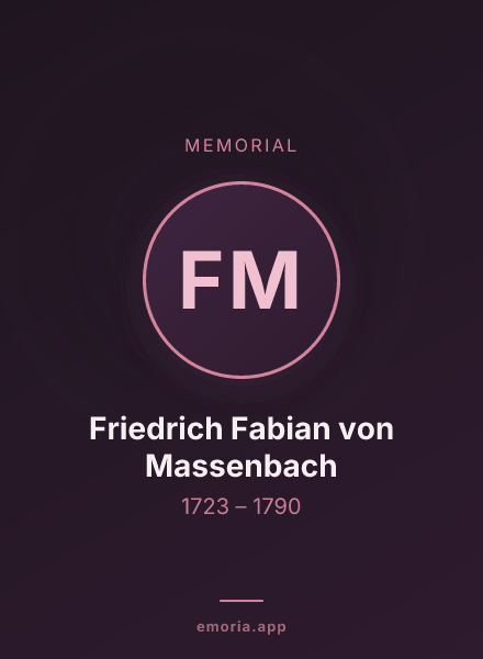 Memorial portrait of Friedrich Fabian von Massenbach