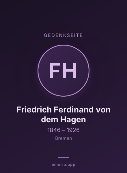 Gedenkportrait von Friedrich Ferdinand von dem Hagen