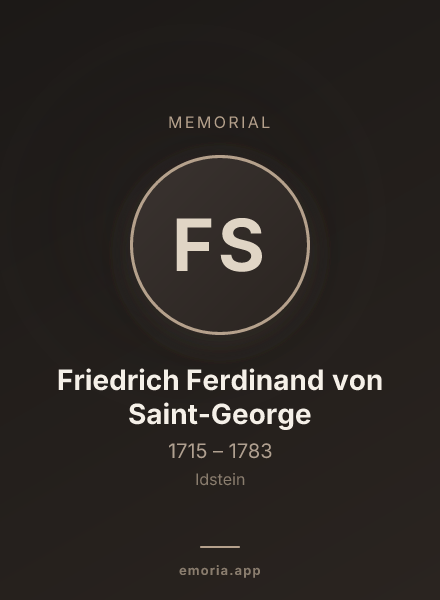 Memorial portrait of Friedrich Ferdinand von Saint-George