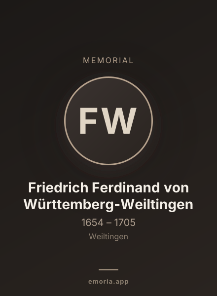 Memorial portrait of Friedrich Ferdinand von Württemberg-Weiltingen
