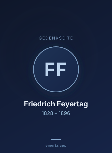 Gedenkportrait von Friedrich Feyertag