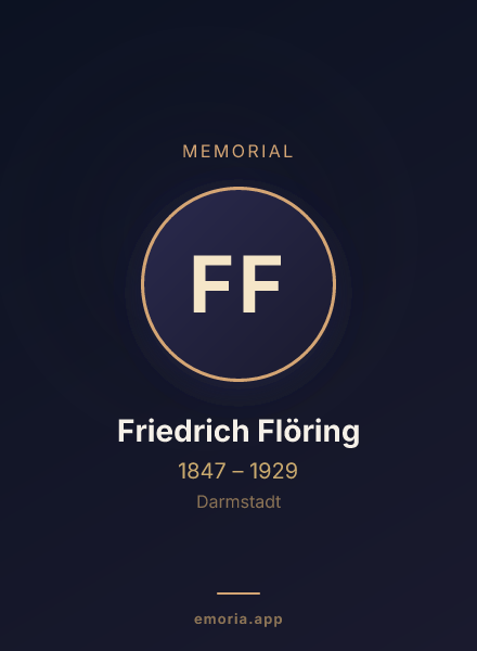 Memorial portrait of Friedrich Flöring