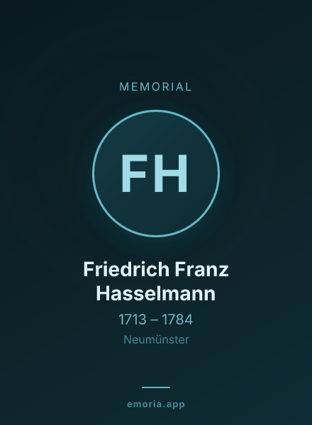 Memorial portrait of Friedrich Franz Hasselmann