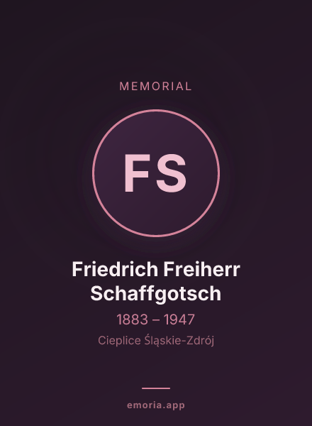 Memorial portrait of Friedrich Freiherr Schaffgotsch