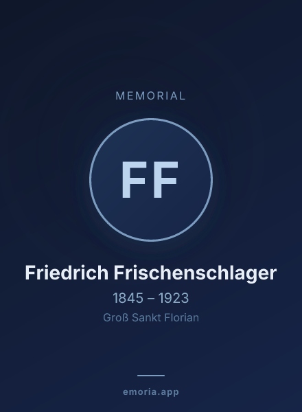 Memorial portrait of Friedrich Frischenschlager