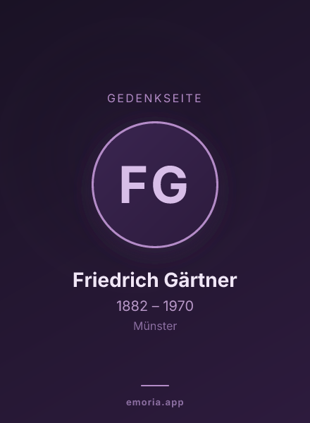 Gedenkportrait von Friedrich Gärtner