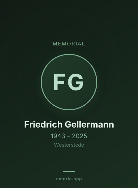 Memorial portrait of Friedrich Gellermann