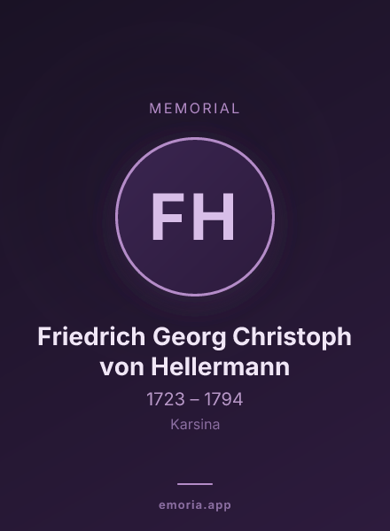 Memorial portrait of Friedrich Georg Christoph von Hellermann