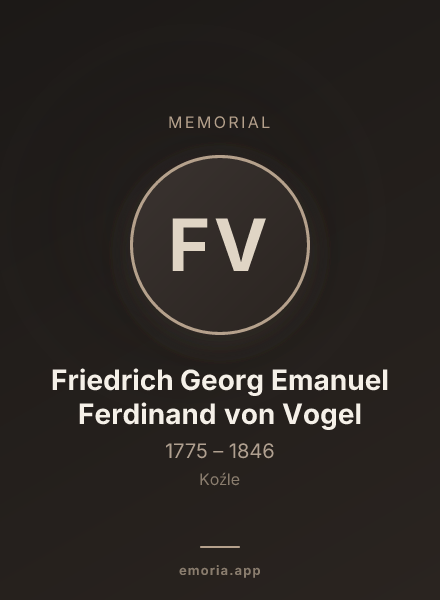 Memorial portrait of Friedrich Georg Emanuel Ferdinand von Vogel