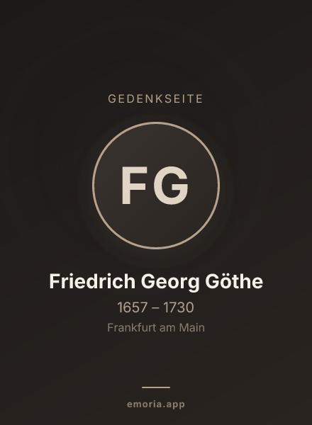 Gedenkportrait von Friedrich Georg Göthe