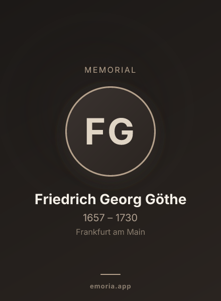 Memorial portrait of Friedrich Georg Göthe