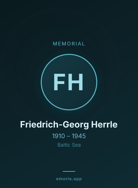 Memorial portrait of Friedrich-Georg Herrle