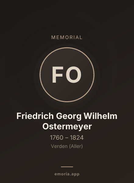 Memorial portrait of Friedrich Georg Wilhelm Ostermeyer