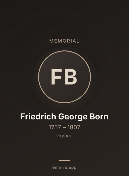 Memorial portrait of Friedrich George Born