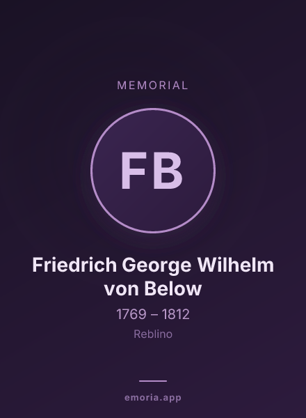 Memorial portrait of Friedrich George Wilhelm von Below