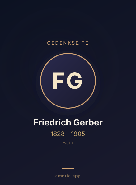 Gedenkportrait von Friedrich Gerber