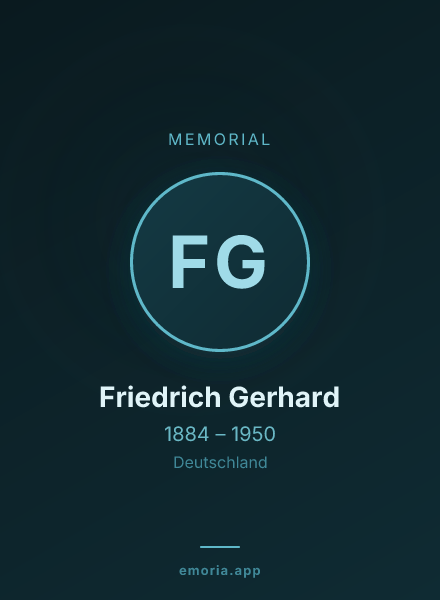 Memorial portrait of Friedrich Gerhard