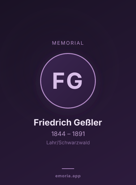 Memorial portrait of Friedrich Geßler