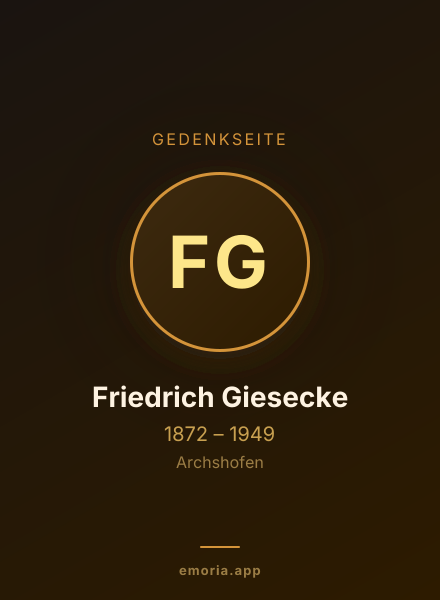 Gedenkportrait von Friedrich Giesecke