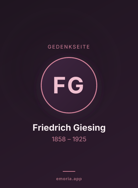Gedenkportrait von Friedrich Giesing