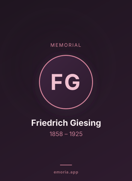Memorial portrait of Friedrich Giesing