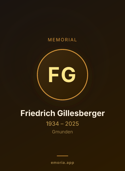Memorial portrait of Friedrich Gillesberger