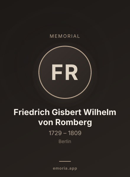 Memorial portrait of Friedrich Gisbert Wilhelm von Romberg