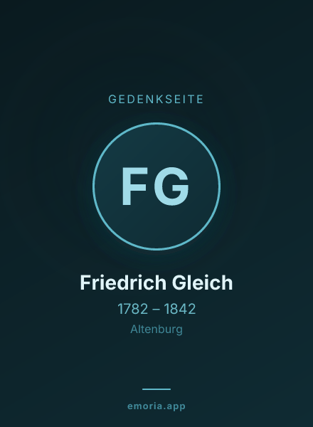 Gedenkportrait von Friedrich Gleich