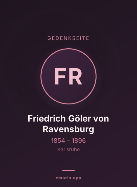 Gedenkportrait von Friedrich Göler von Ravensburg