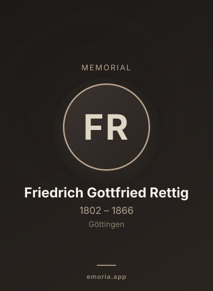 Memorial portrait of Friedrich Gottfried Rettig