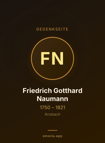 Gedenkportrait von Friedrich Gotthard Naumann