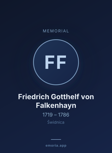 Memorial portrait of Friedrich Gotthelf von Falkenhayn