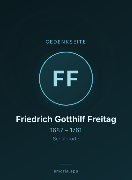 Gedenkportrait von Friedrich Gotthilf Freitag