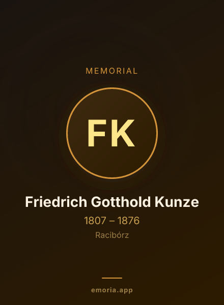 Memorial portrait of Friedrich Gotthold Kunze