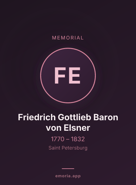 Memorial portrait of Friedrich Gottlieb Baron von Elsner