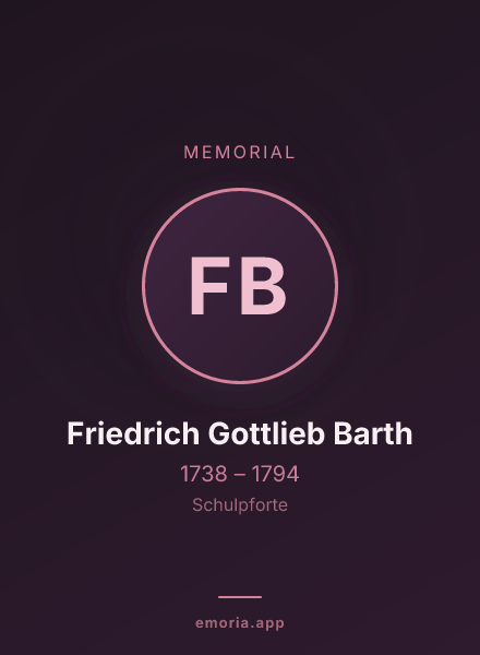 Memorial portrait of Friedrich Gottlieb Barth