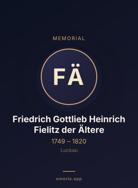 Memorial portrait of Friedrich Gottlieb Heinrich Fielitz der Ältere