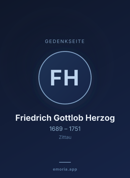 Gedenkportrait von Friedrich Gottlob Herzog